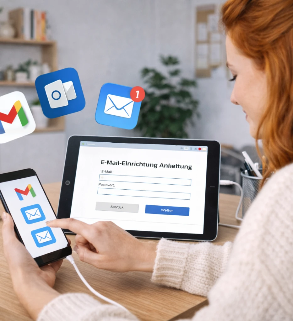 E-Mail-Einrichtung an Handy & Tablet